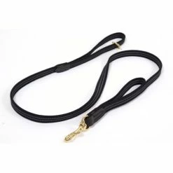 John Humphris Training Black Cotton Webbing Interwoven Rubber - 1.5m X 25mm